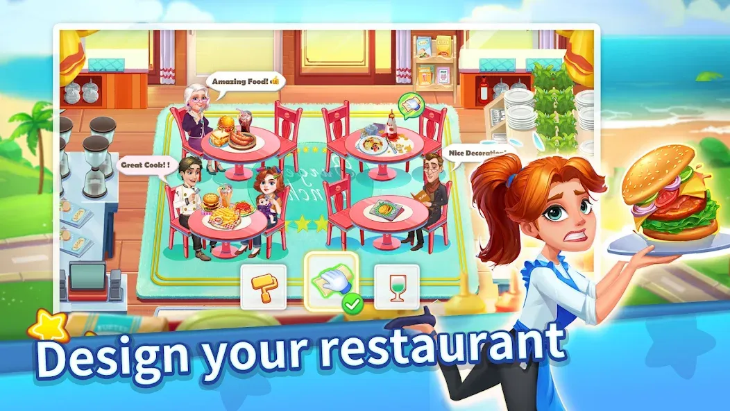 Cooking Master Adventure Games MOD APK на Android — Много денег и алмазов — скриншот 2