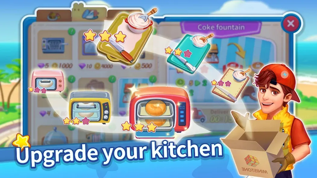 Cooking Master Adventure Games MOD APK на Android — Много денег и алмазов — скриншот 4