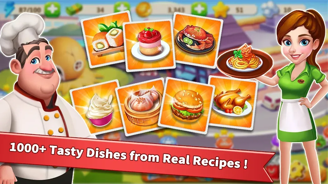 Скачать Rising Super Chef - Cook Fast — Модификация Много денег и золота — скриншот 5