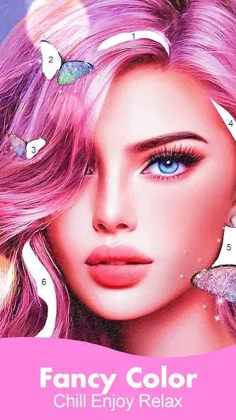 Fancy Color - Paint By Number — Взломанная версия (Много денег и подсказок) — скриншот 1 Fancy Color - Paint By Number — Взломанная версия (Много денег и подсказок) — скриншот 1