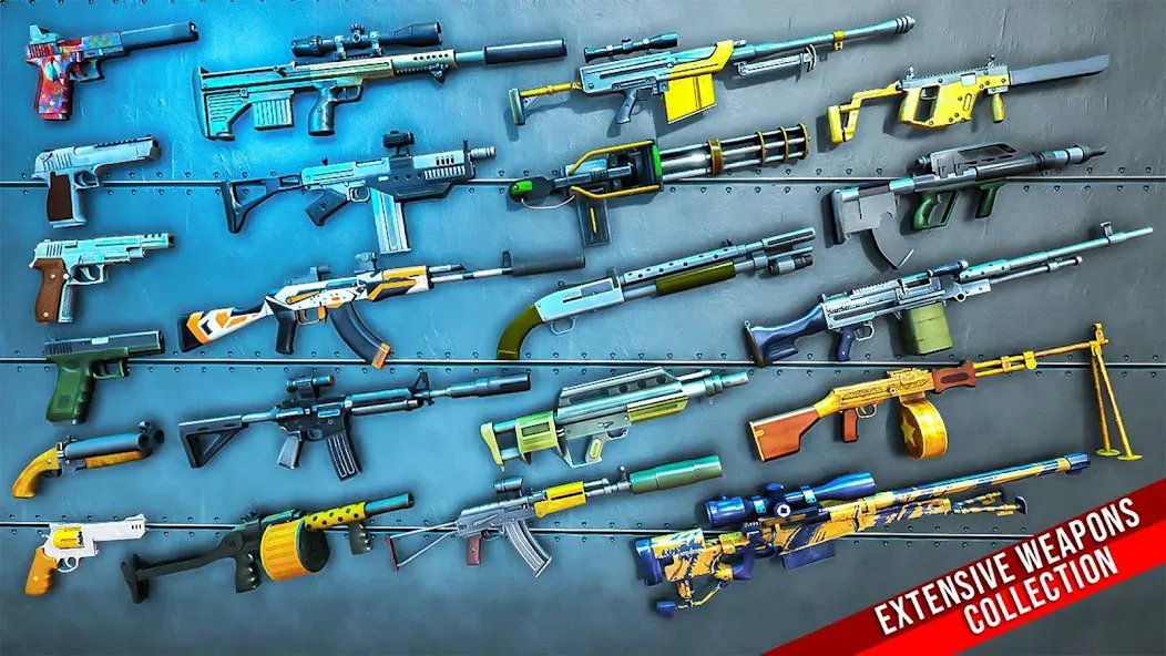 Fps Shooting Strike: Gun Games на Андроид — Мод Много денег и патронов — скриншот 4