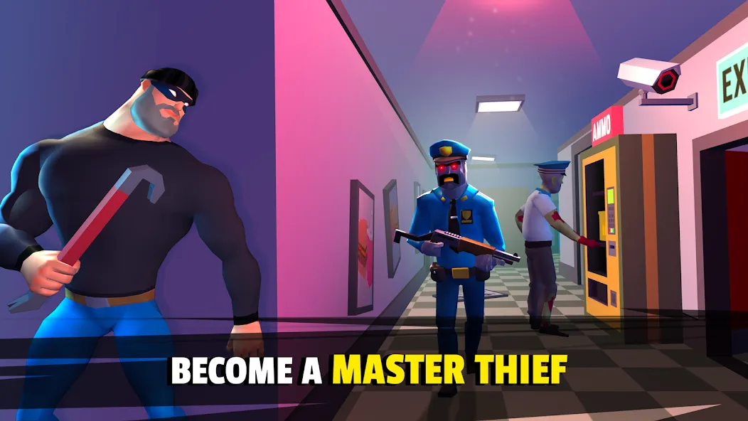 Скачать взломанную Robbery Madness 2:Stealth game — Много денег — скриншот 1