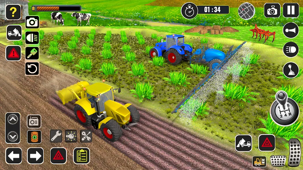 Скачать Tractor Farming Game Harvester — Последняя версия (Много денег и всё открыто) — скриншот 2