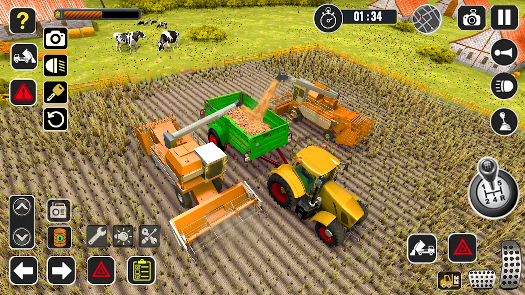 Скачать Tractor Farming Game Harvester — Последняя версия (Много денег и всё открыто) — скриншот 3