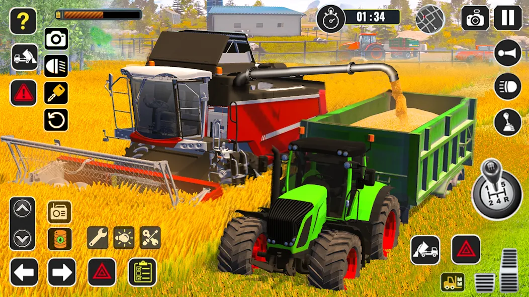 Скачать Tractor Farming Game Harvester — Последняя версия (Много денег и всё открыто) — скриншот 5