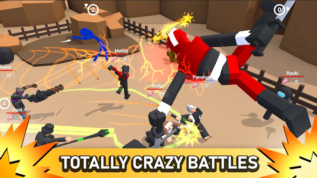 Smashgrounds.io: Ragdoll Arena на Андроид — Мод Много денег и всё разблокировано — скриншот 3