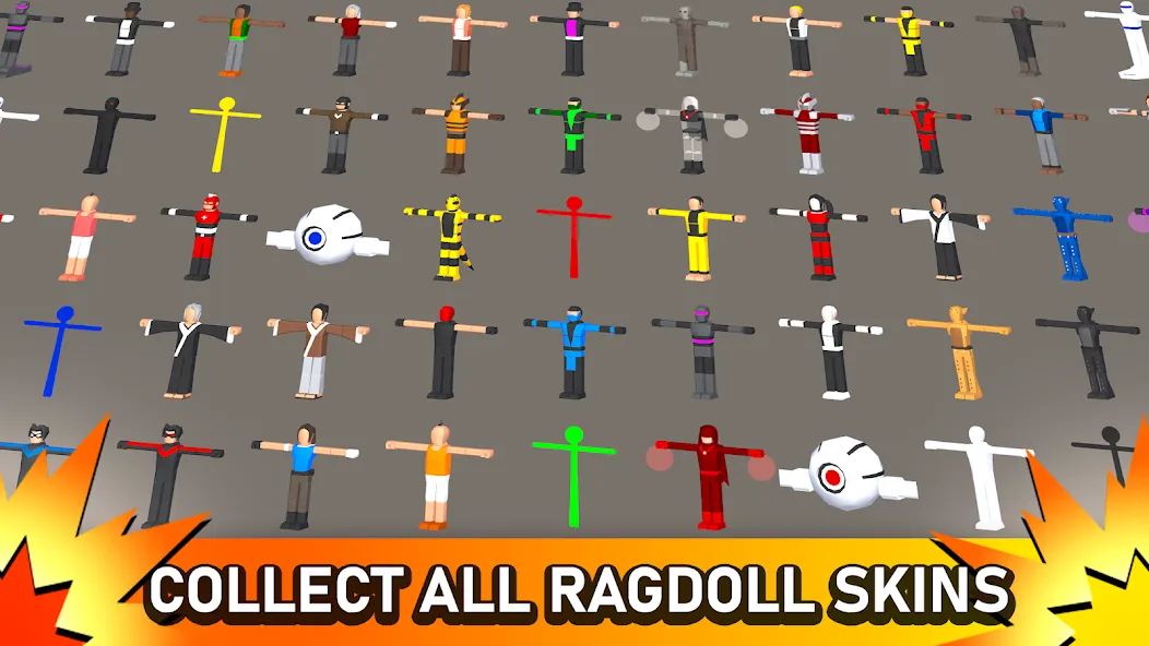 Smashgrounds.io: Ragdoll Arena на Андроид — Мод Много денег и всё разблокировано — скриншот 5