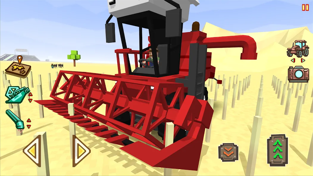 Blocky Farm Racing & Simulator MOD APK на Android — Много денег — скриншот 1