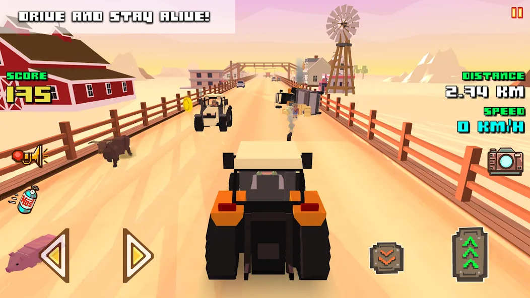 Blocky Farm Racing & Simulator MOD APK на Android — Много денег — скриншот 2