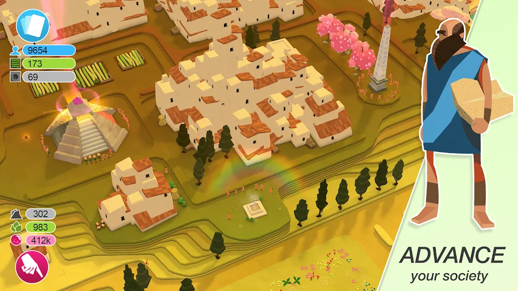 Godus на Андроид — Мод Взлом на много веры и бесценные камни — скриншот 2