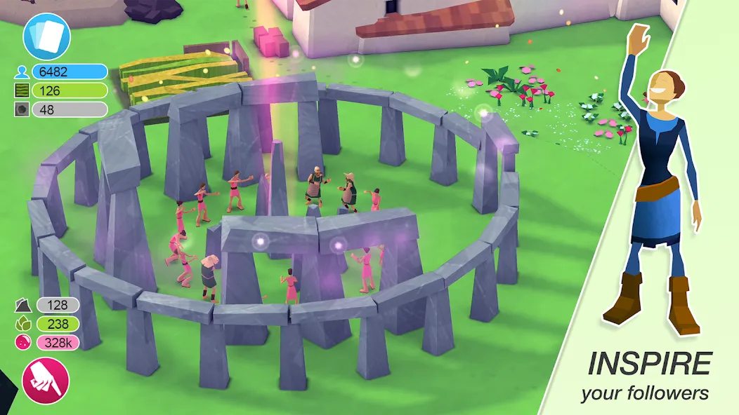 Godus на Андроид — Мод Взлом на много веры и бесценные камни — скриншот 3
