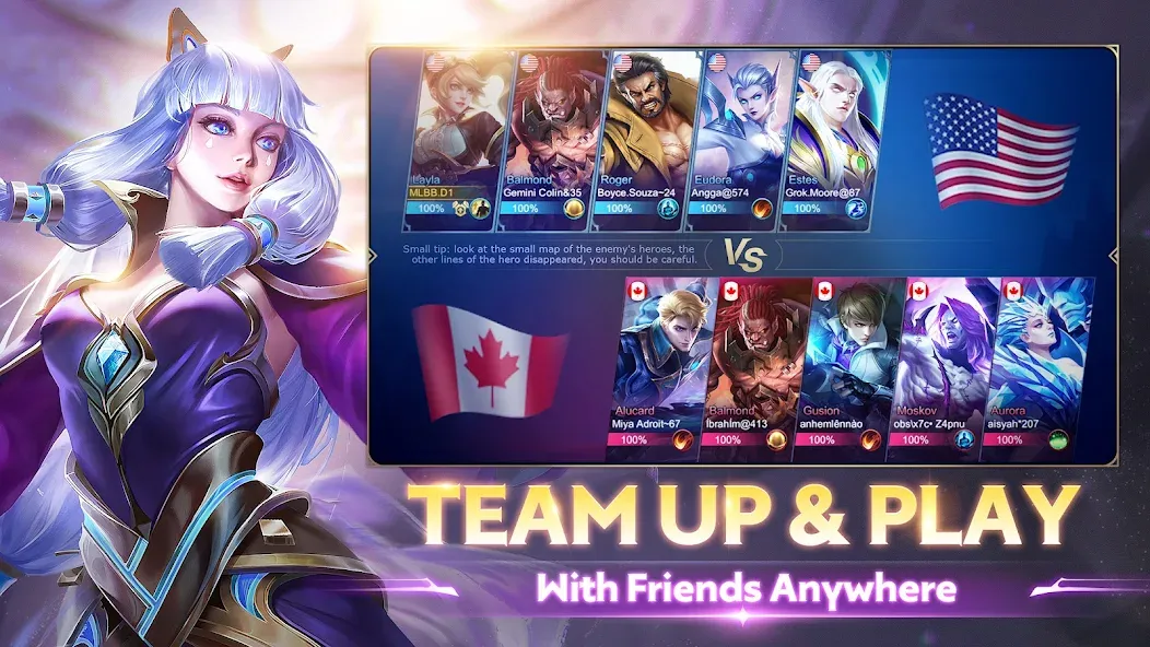Скачать взломанную Mobile Legends: Bang Bang — Много алмазов и все скины разблокированы — скриншот 3 Скачать взломанную Mobile Legends: Bang Bang — Много алмазов и все скины разблокированы — скриншот 3