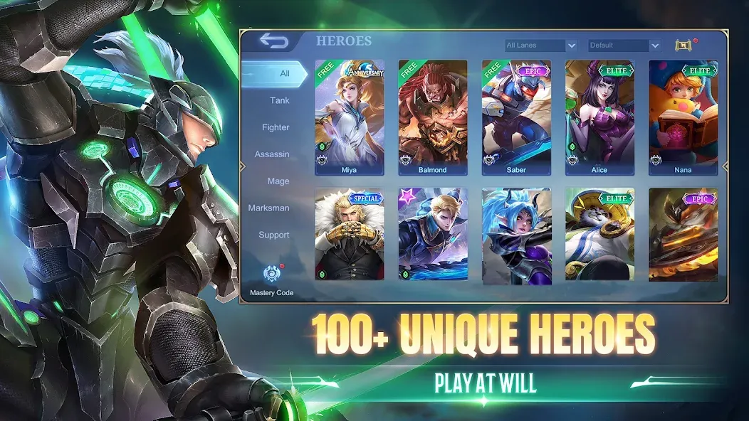 Скачать взломанную Mobile Legends: Bang Bang — Много алмазов и все скины разблокированы — скриншот 4 Скачать взломанную Mobile Legends: Bang Bang — Много алмазов и все скины разблокированы — скриншот 4