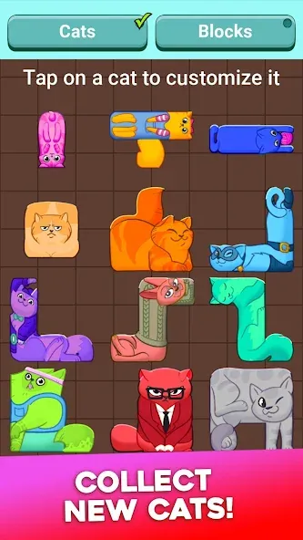 Скачать Block Puzzle Cats на телефон — Без рекламы — скриншот 5