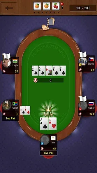 Texas holdem poker king на Андроид — Мод Много денег — скриншот 5