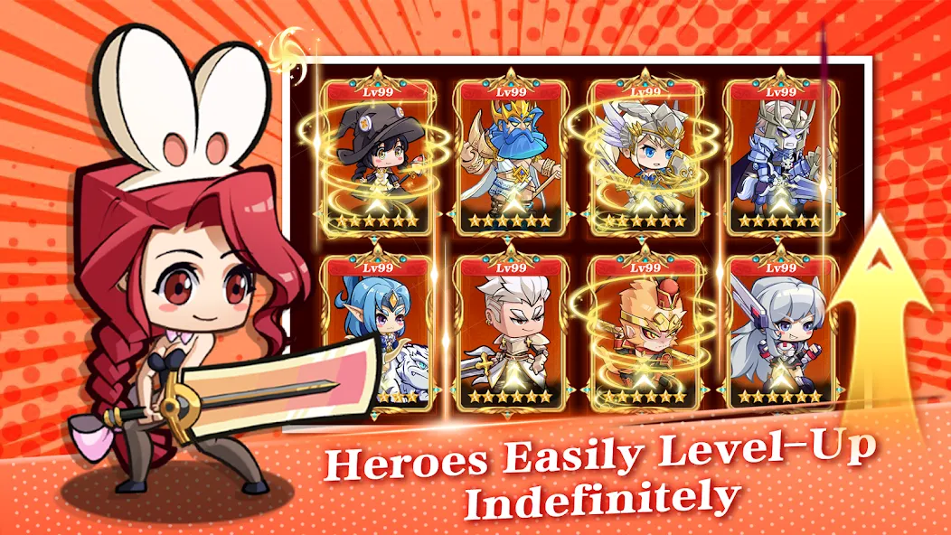 Mythic Summon: Idle RPG (Мод Много денег и алмазов) — скриншот 4