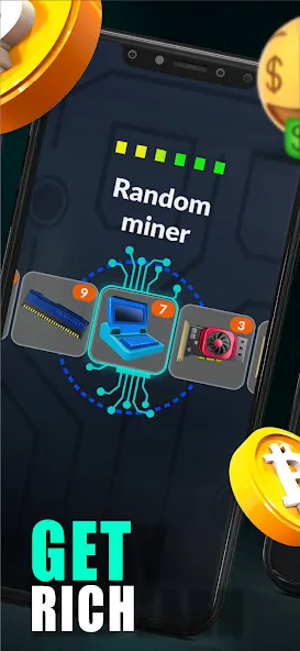 Merge Crypto Miner: Earn Money MOD APK — Много денег — скриншот 2