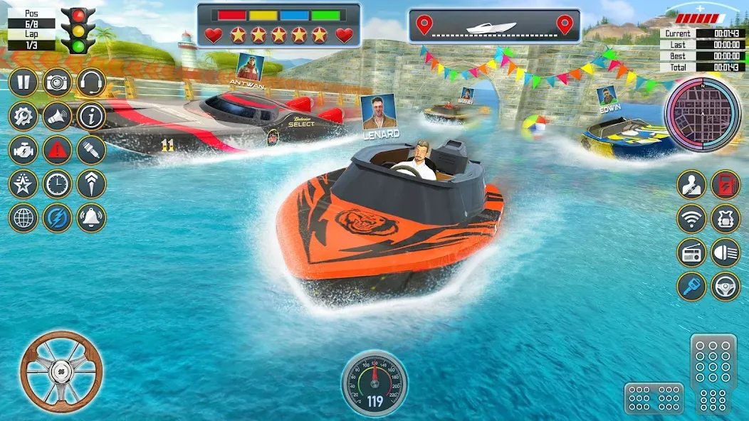 Speed Boat Racing: Boat games MOD — Много денег на Андроид — скриншот 2