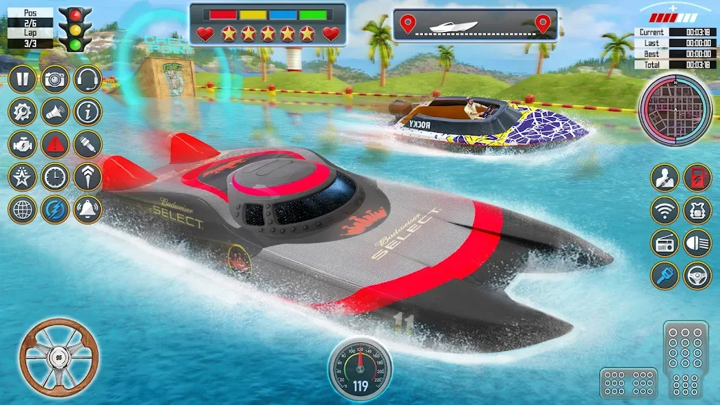 Speed Boat Racing: Boat games MOD — Много денег на Андроид — скриншот 3