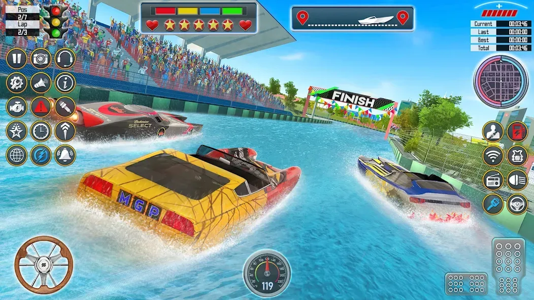 Speed Boat Racing: Boat games MOD — Много денег на Андроид — скриншот 4