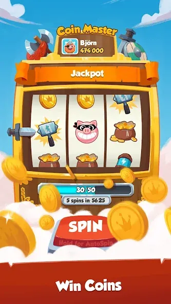 Скачать Coin Master (Мод: Много монет и спинов) на Андроид — скриншот 4