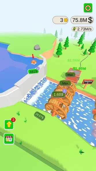 Взлом Water Power — Много денег — скриншот 5