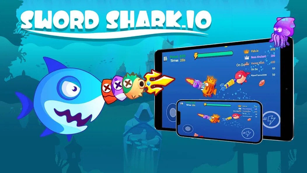 Скачать Sword Shark.io - Hungry Shark на телефон — Много денег и без рекламы — скриншот 1 Скачать Sword Shark.io - Hungry Shark на телефон — Много денег и без рекламы — скриншот 1