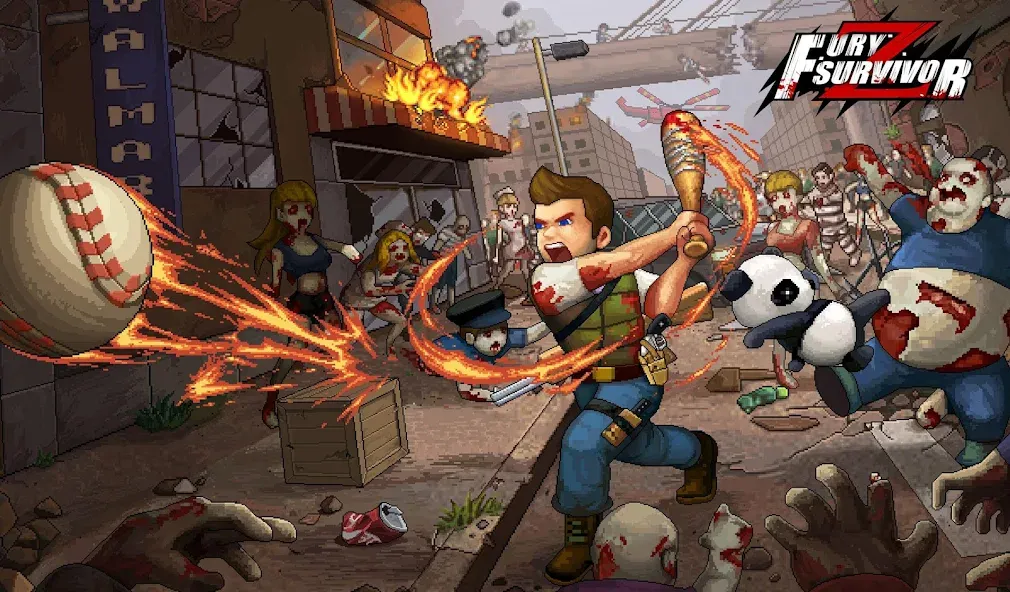 Fury Survivor: Pixel Z на Андроид — Мод Бессмертие и много денег — скриншот 1 Fury Survivor: Pixel Z на Андроид — Мод Бессмертие и много денег — скриншот 1