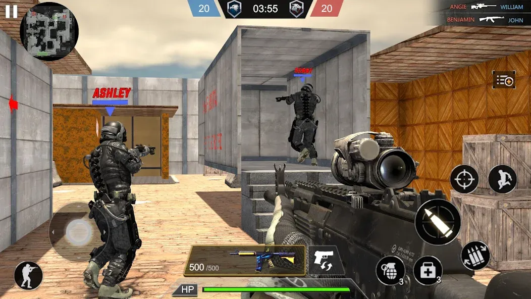 Army Commando Shooting Games — Много денег и бессмертие — скриншот 2