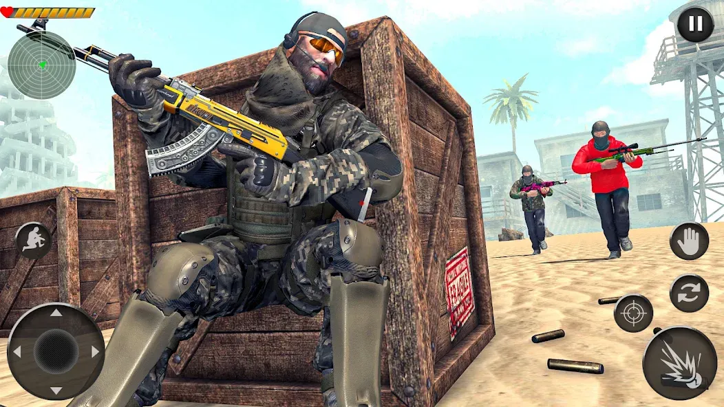 Army Commando Shooting Games — Много денег и бессмертие — скриншот 5