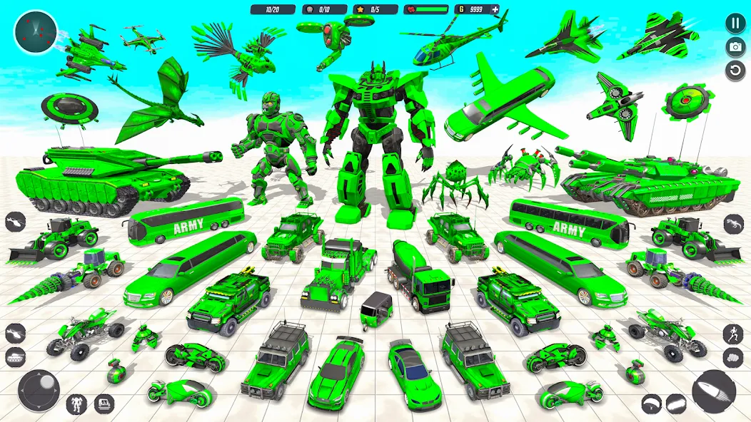 Скачать взломанную Tank Robot Game Army Games — Много денег — скриншот 1