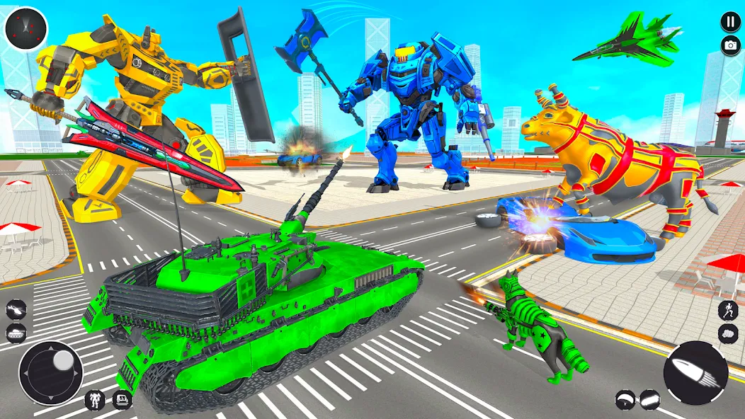 Скачать взломанную Tank Robot Game Army Games — Много денег — скриншот 4