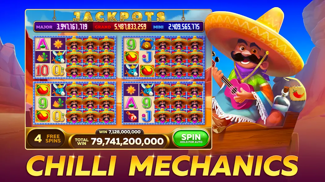 Infinity Slots - Casino Games MOD APK на Android — Бесконечные монеты — скриншот 2