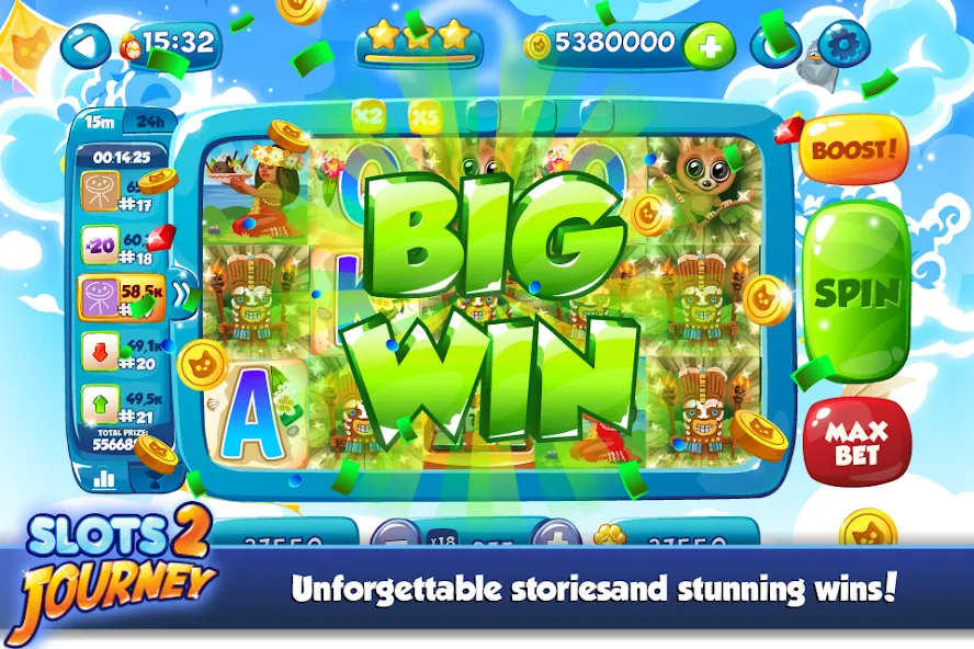 Slots Journey 2: Vegas Casino MOD — Много денег на Андроид — скриншот 4