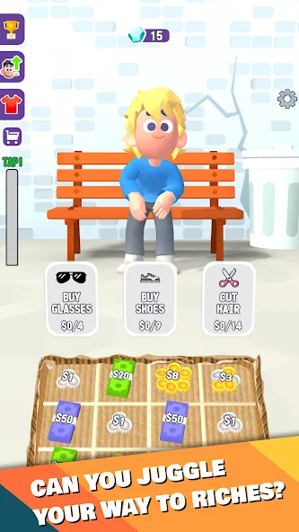 Взломанная Street Life: Merge Tap Clicker на Андроид — Много денег — скриншот 2