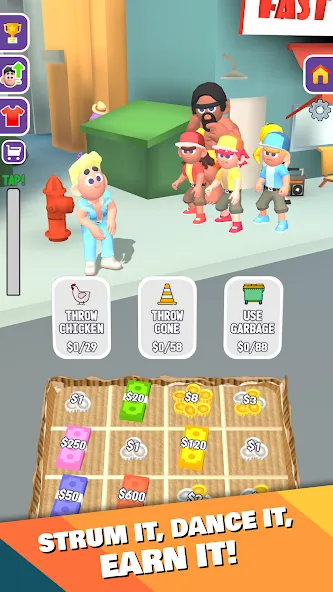 Взломанная Street Life: Merge Tap Clicker на Андроид — Много денег — скриншот 4