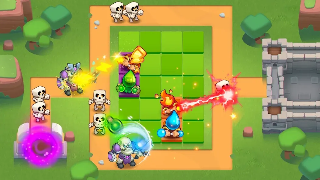 Rush Royale: Tower Defense TD Mod APK Много денег и кристаллов — Скачать на Андроид — скриншот 1