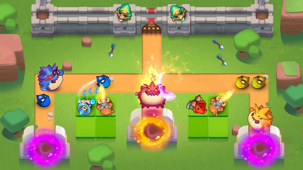 Rush Royale: Tower Defense TD Mod APK Много денег и кристаллов — Скачать на Андроид — скриншот 2