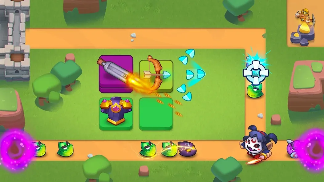 Rush Royale: Tower Defense TD Mod APK Много денег и кристаллов — Скачать на Андроид — скриншот 4