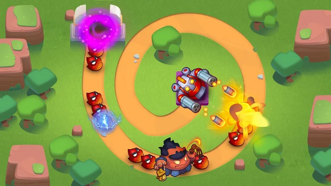 Rush Royale: Tower Defense TD Mod APK Много денег и кристаллов — Скачать на Андроид — скриншот 5