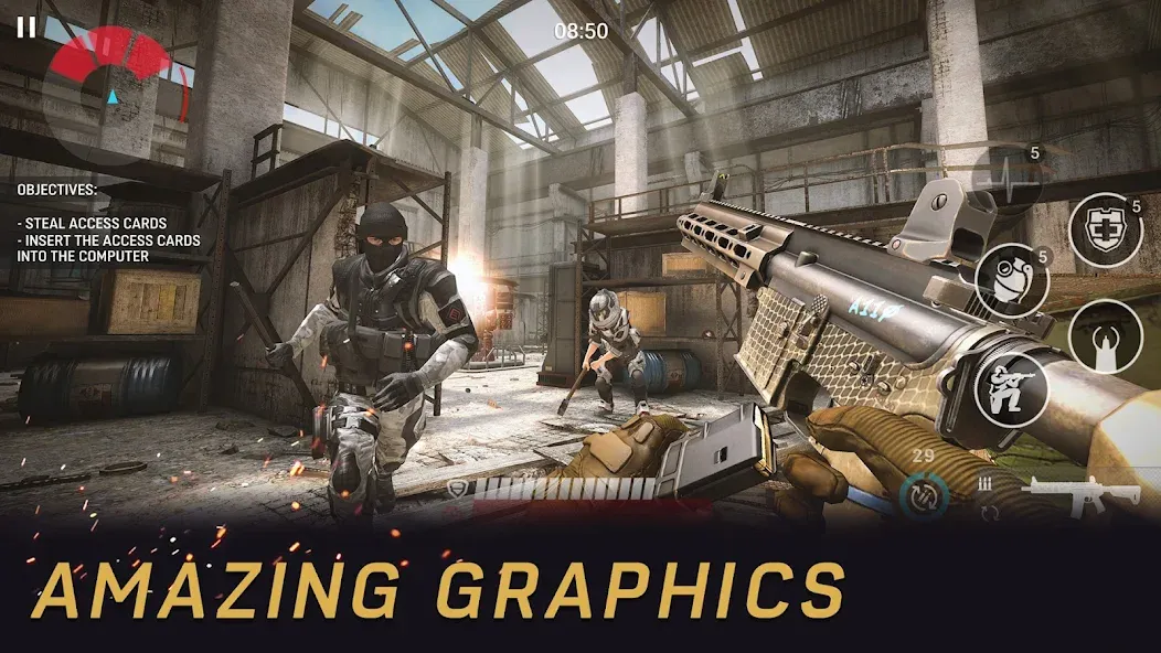 Скачать Warface GO: FPS shooting games на телефон — Бессмертие и без перезарядки — скриншот 5