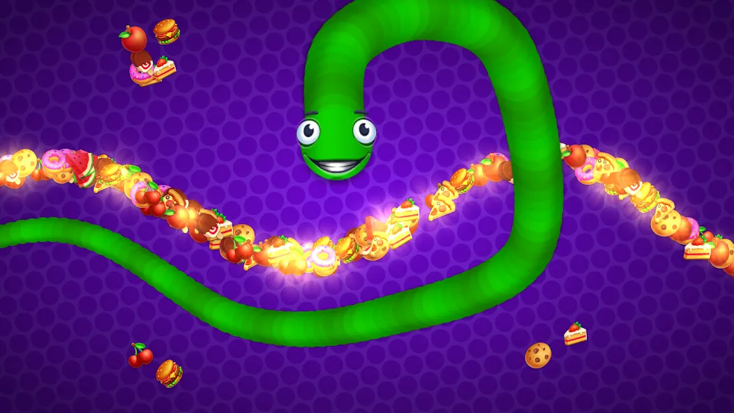 Snake vs Worms: Fun .io Zone MOD APK — Много денег — скриншот 5