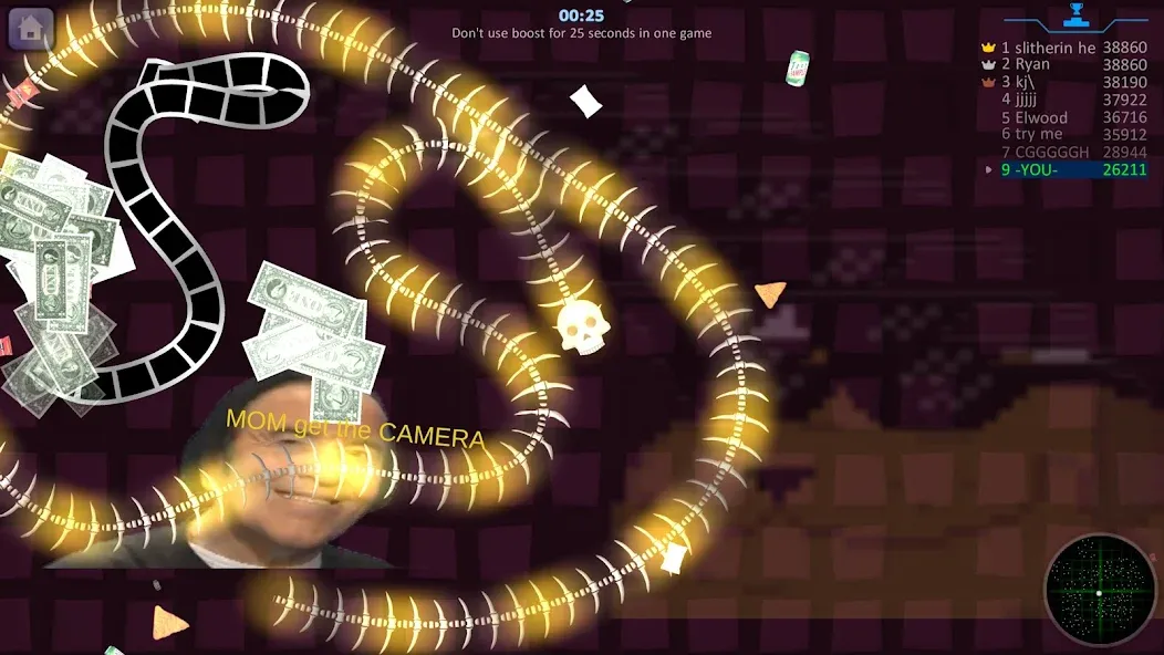 Скачать взлом Snake Hunt: Worm io Games Zone на Андроид — Много денег и бессмертие — скриншот 3 Скачать взлом Snake Hunt: Worm io Games Zone на Андроид — Много денег и бессмертие — скриншот 3