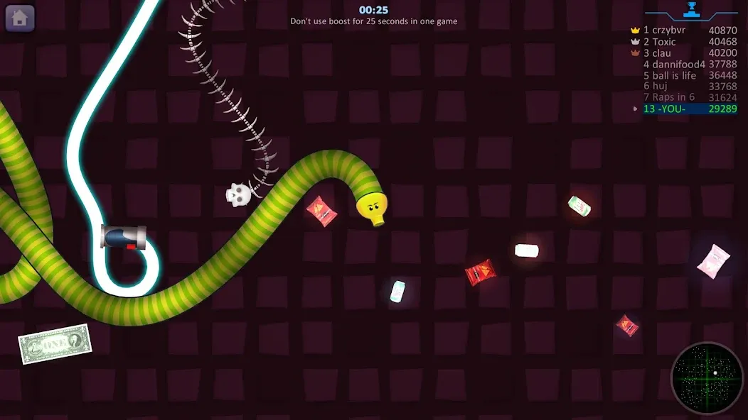Скачать взлом Snake Hunt: Worm io Games Zone на Андроид — Много денег и бессмертие — скриншот 5