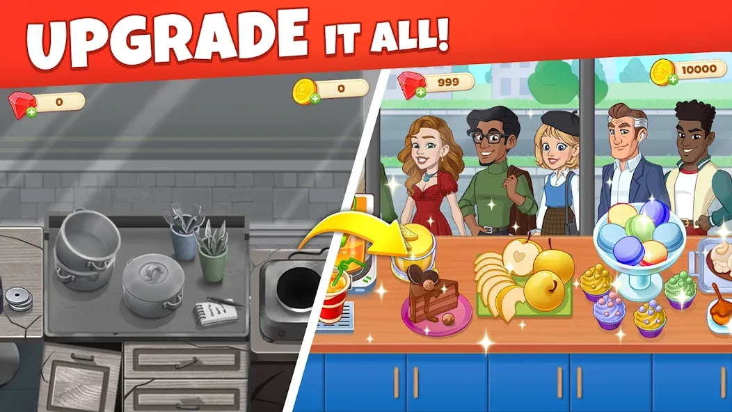 Cooking Diary® Restaurant Game MOD — Много денег и кристаллов на Андроид — скриншот 5