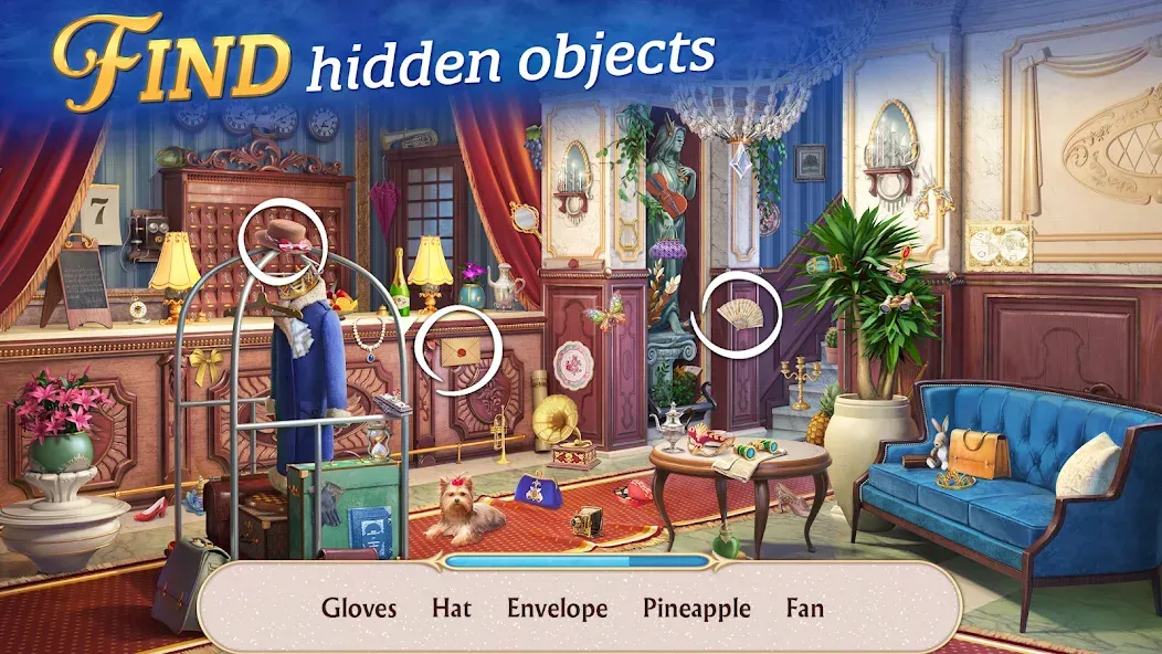 Скачать Seekers Notes: Hidden Objects на телефон — Много денег и кристаллов — скриншот 1