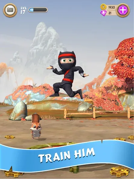 Clumsy Ninja (Мод Много денег и бесконечные кристаллы) — скриншот 2