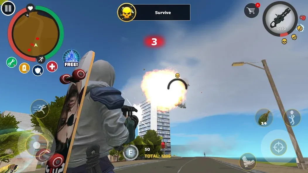 Rope Hero: Mafia City Wars MOD — Много денег и алмазов на Андроид — скриншот 2