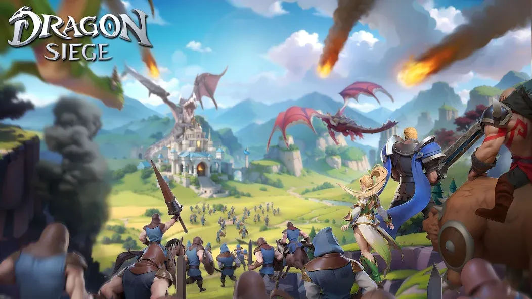 Dragon Siege: Kingdom Conquest MOD APK — Бесплатные покупки — скриншот 1