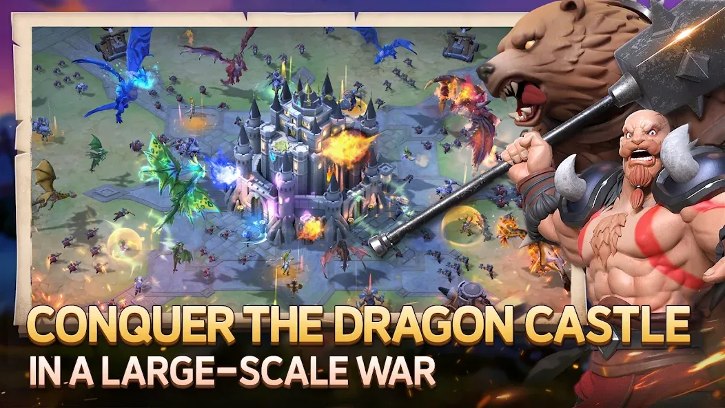 Dragon Siege: Kingdom Conquest MOD APK — Бесплатные покупки — скриншот 2